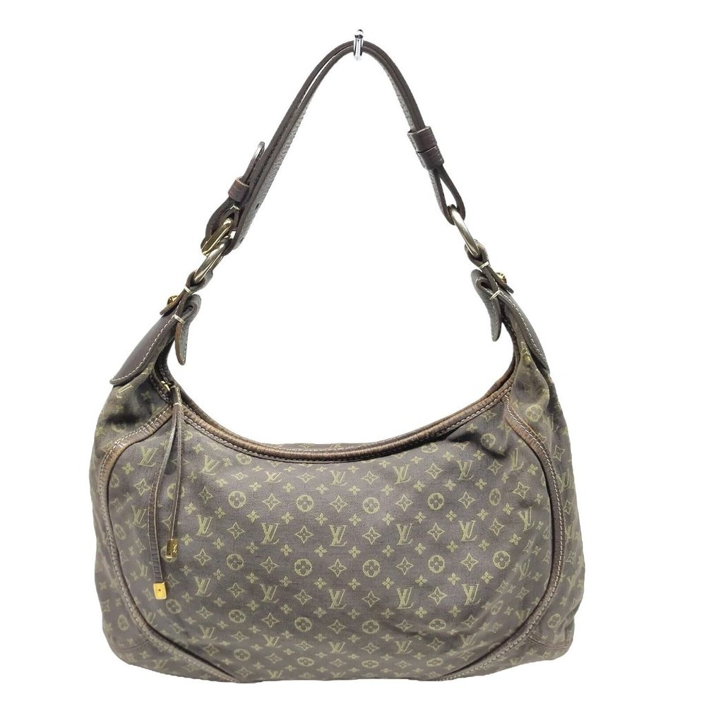 Authentic Louis Vuitton Tote Bag Manon MM Ebene Monogram Used LV Handbag Vintage